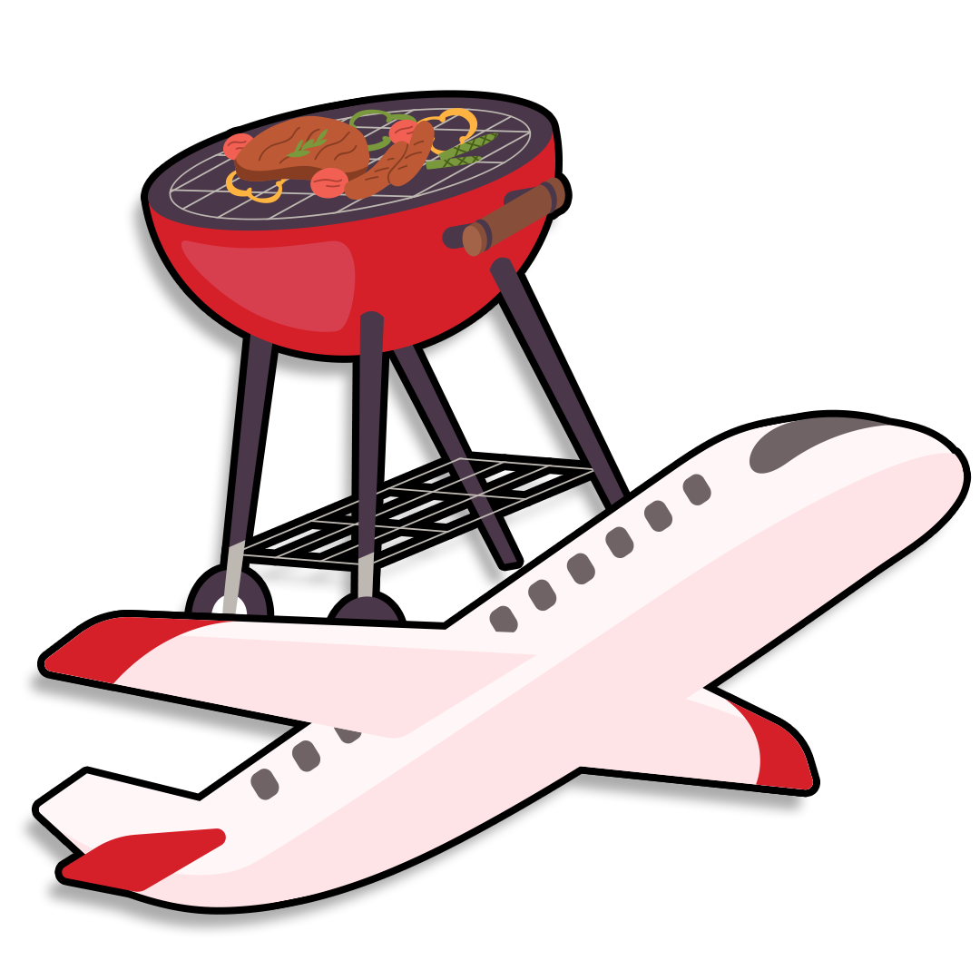 BBQ and an aeroplane